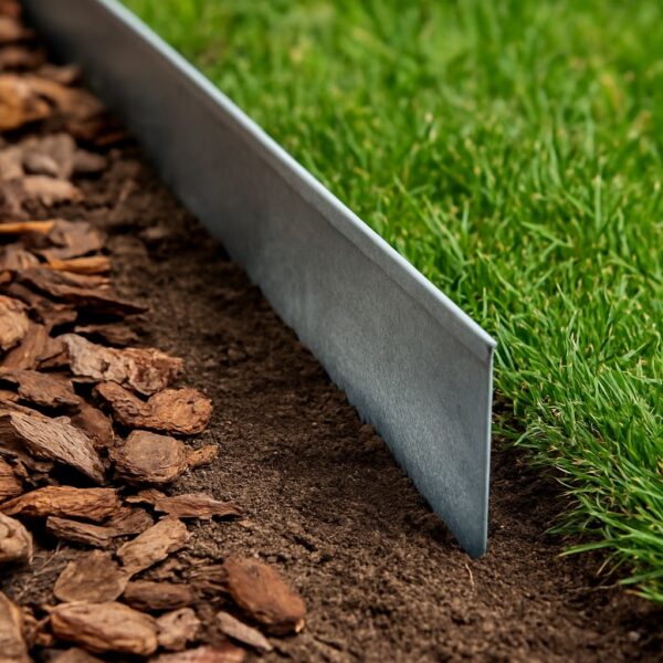 Metalni rubnjaci za vrt - 1200 x 190 mm (visina 190 mm) - set - 5 komada